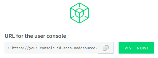 Visit SaaS Console Container
