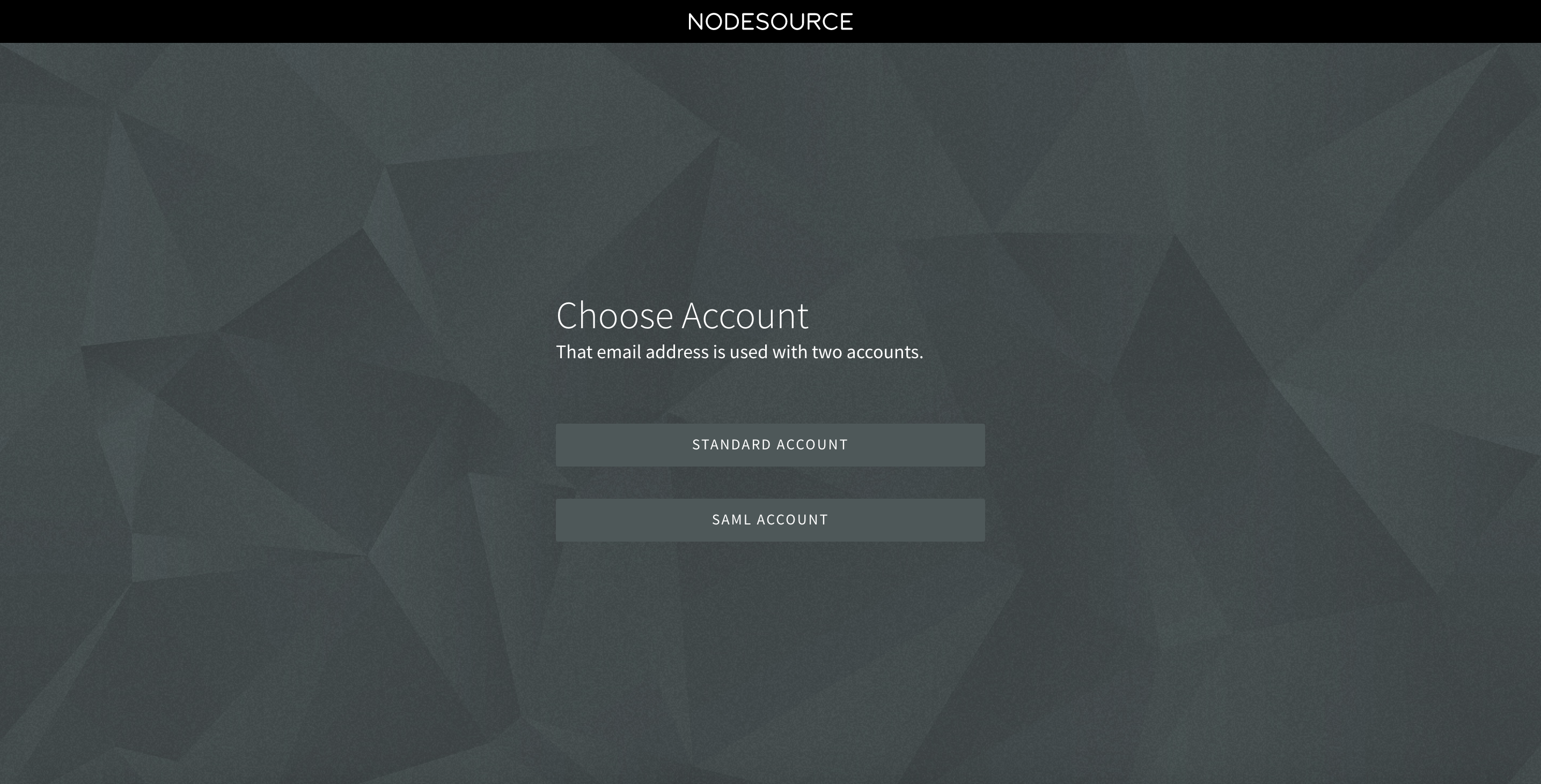 &quot;Choose an Account&quot;