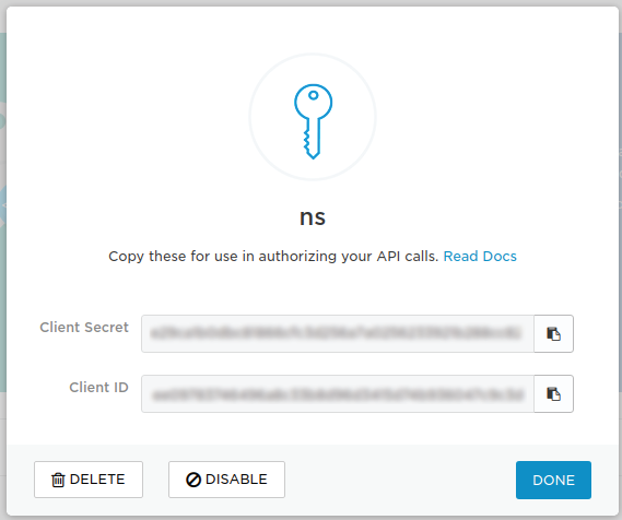 SAML API Credentials