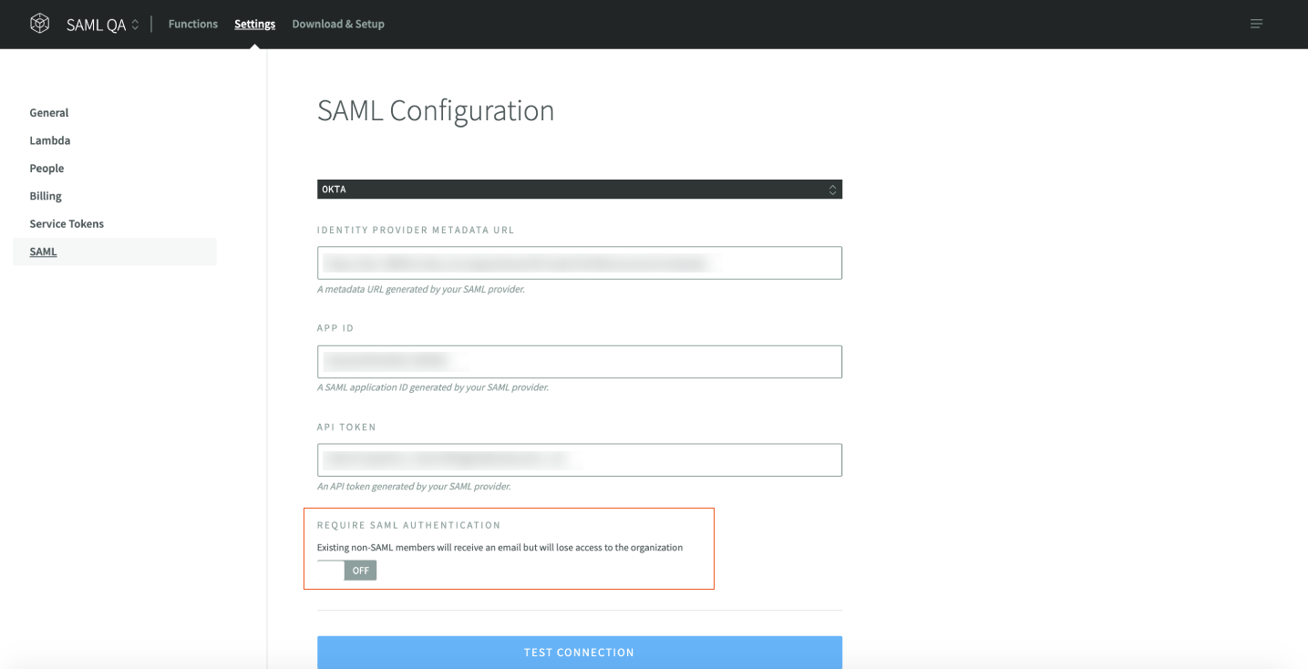 Require SAML