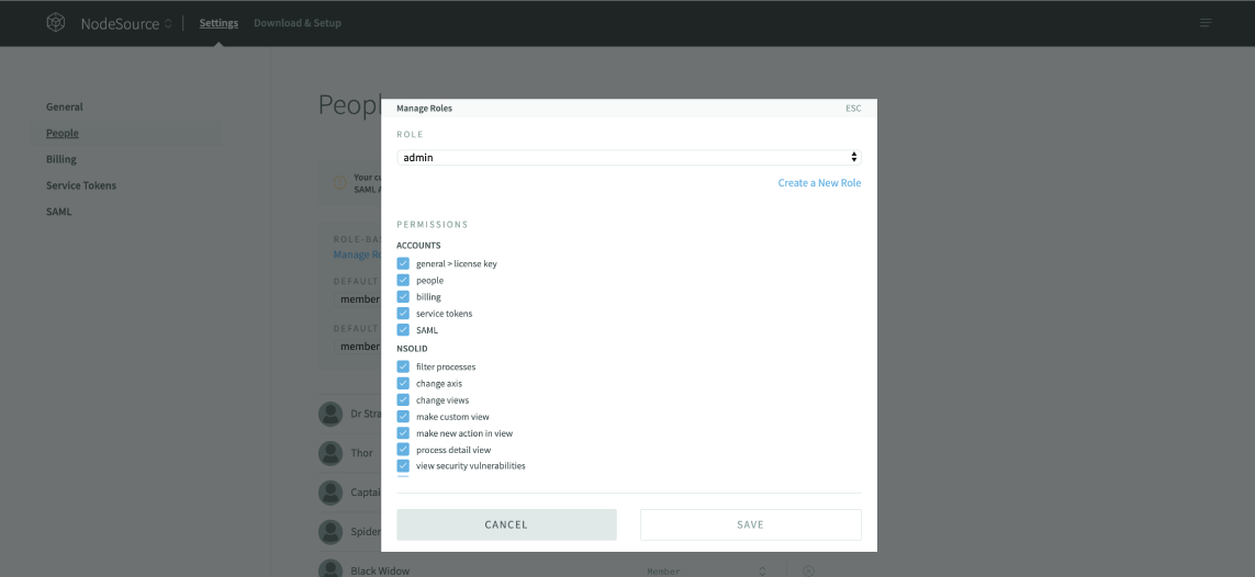 Manage Role Configuration Dialog