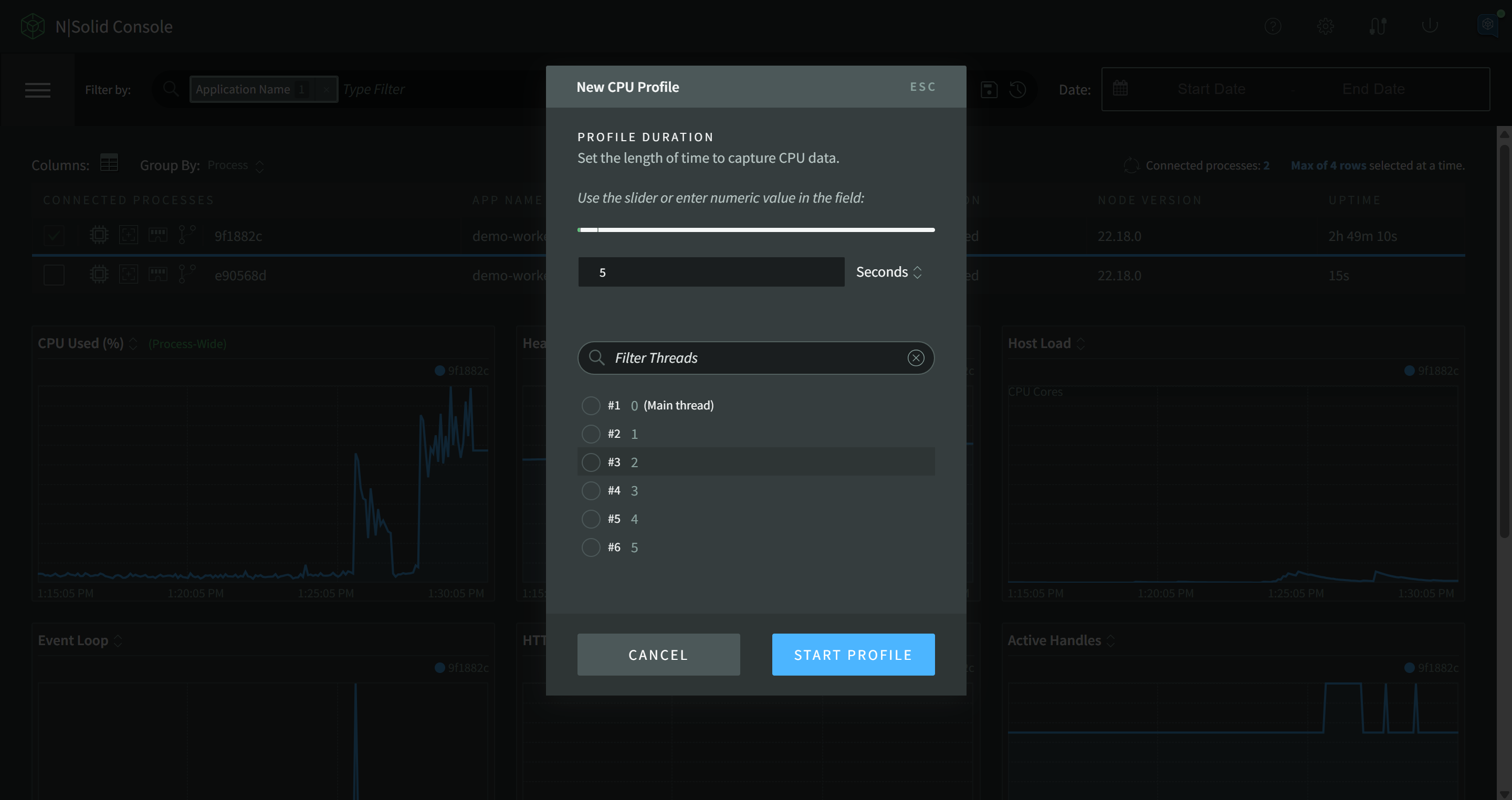 &quot;Run profile&quot;