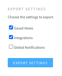 &quot;Export Settings&quot;