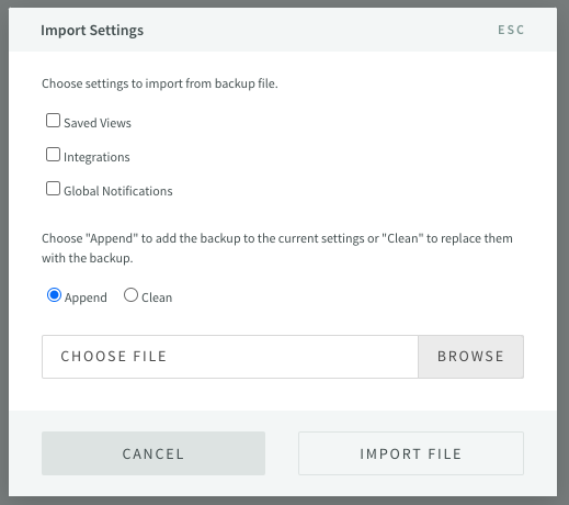 &quot;Import Settings&quot;