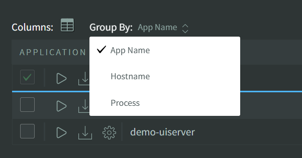 List / Dashboard Group By Select
