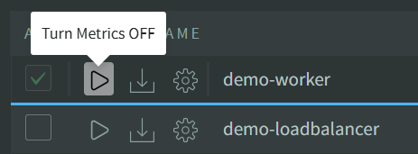 List / Dashboard Turn Metrics Off