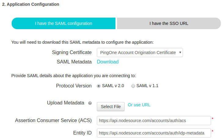 SAML Settings