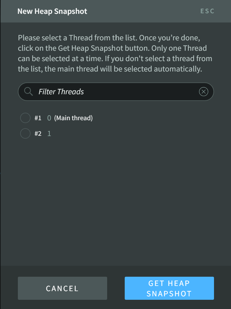 Get Heap Snapshot
