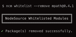 &quot;whitelist remove&quot;