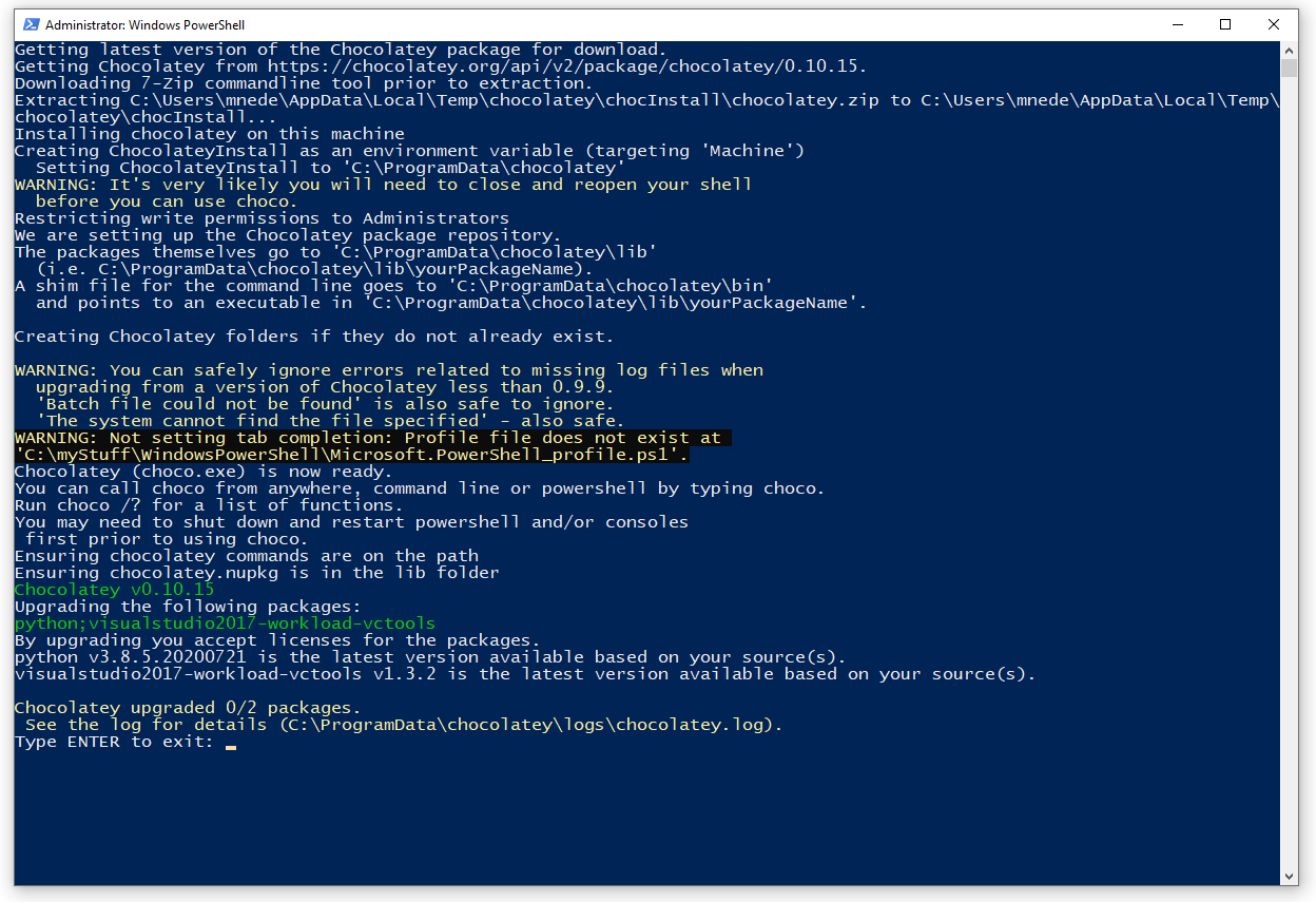 Windows Power Shell Post Install Scripts