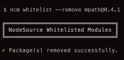 "whitelist remove"