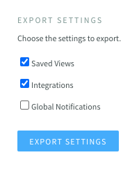 "Export Settings"