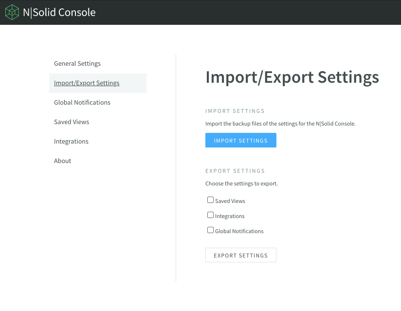 "Import/Export Settings"